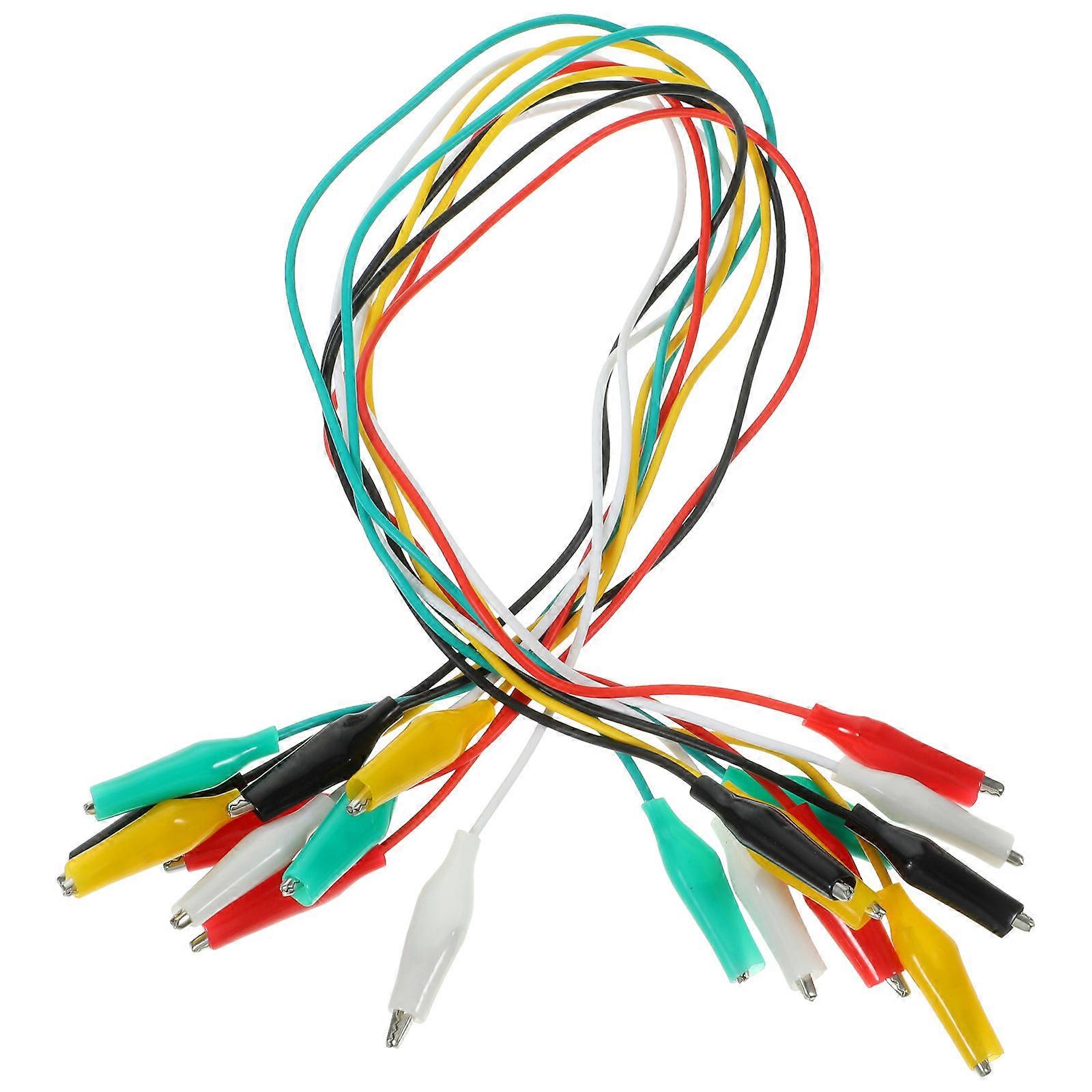 Test Leads with Clips Jumper Wire for Low Voltage Testing 10Pcs