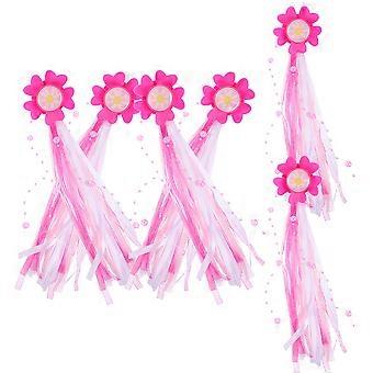 Decorative Bike Tassels Handlebar Streamers for Decoration 30Pcs Rosy Color