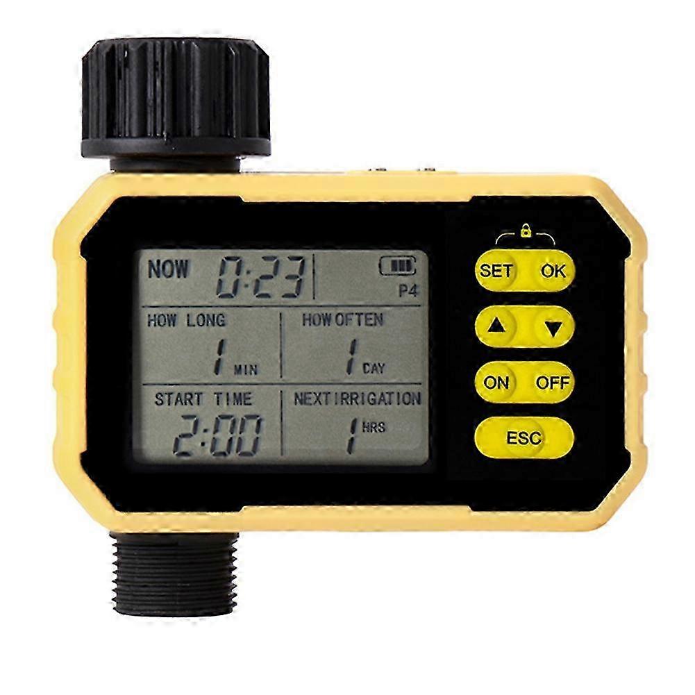 Solar Powered Automatic Irrigation Controller with Rainfall Detection, Adjustable Panel & Screen Lock for Garden Lawn