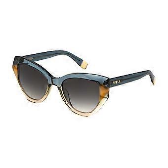 Gafas de Sol Furla SFU886V 07NG Gris SFUMATO Verde LUCIDO 54/20/140 MUJER