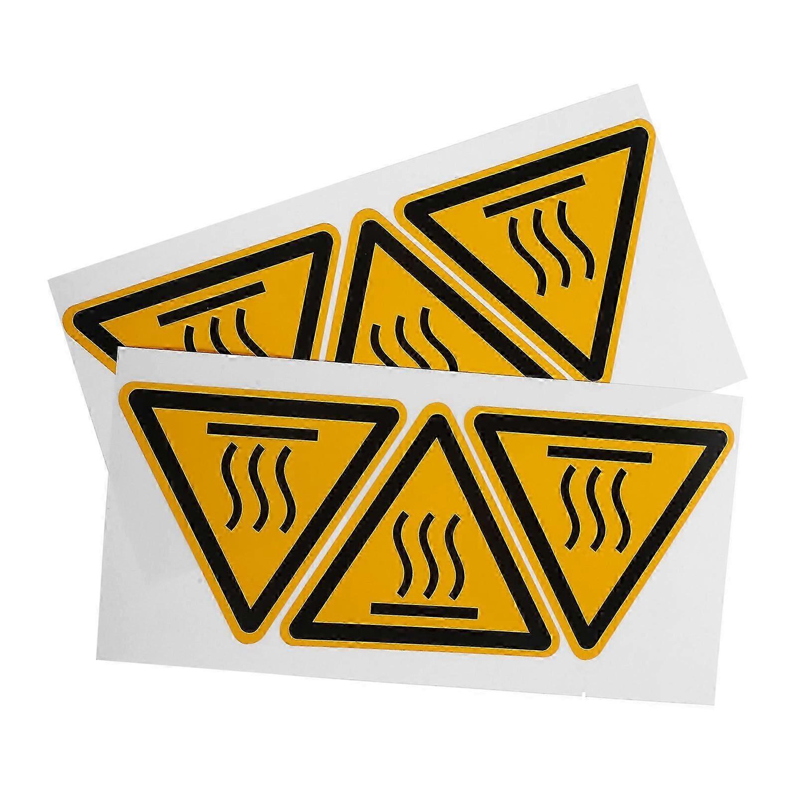 Do Not Touch Warning Stickers High Temperature Caution Labels 4 Sheets
