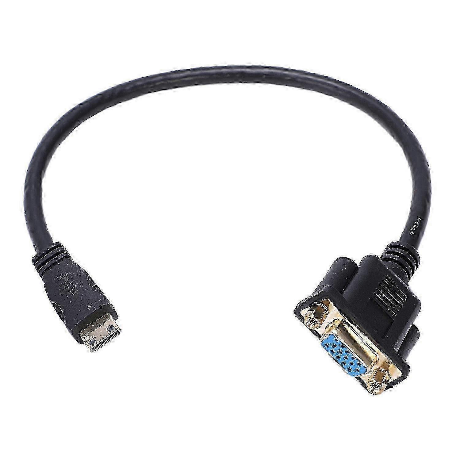 Mini HDMI to VGA adapter Compatible with presentations 0.3 meter short cable