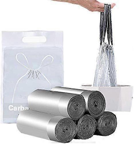 Odorless Drawstring Trash Bags for Kitchen & Office (20L, 75-Pack)
