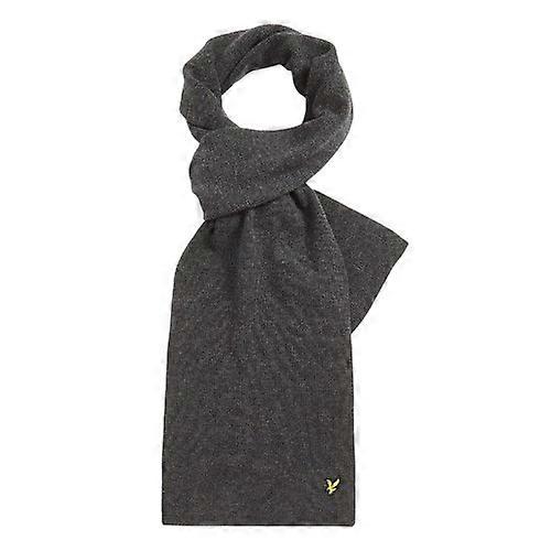 Lyle & Scott Logo Lambswool Blend Ribbed Scarf