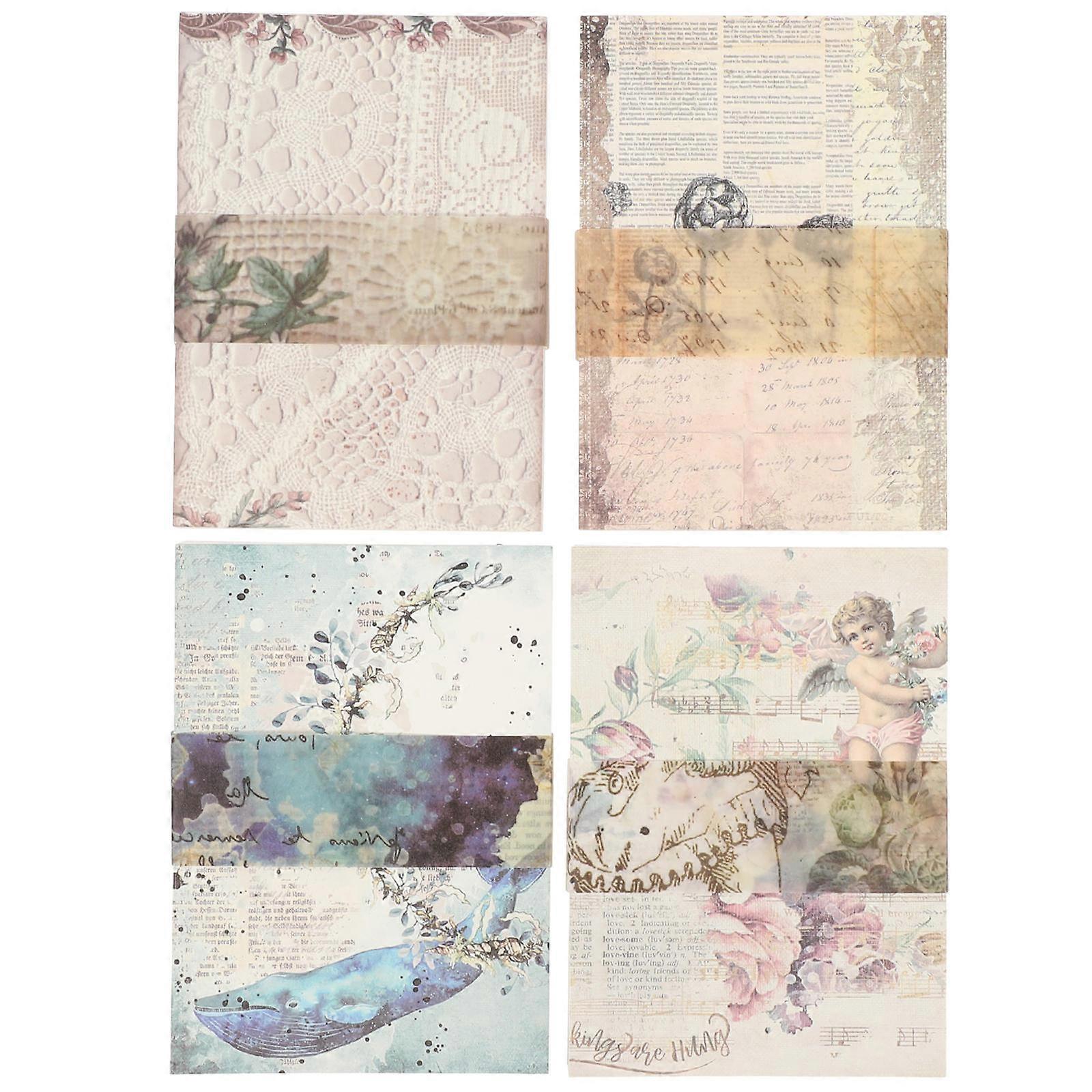Assorted Color DIY Craft Papers Scrapbook Decorative Papers for 4Sets