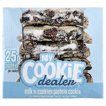 My Cookie Dealer Proteiini, proteiinikeksi, maito ja keksit, 12 keksiä, 3,8 oz (108 g) kpl