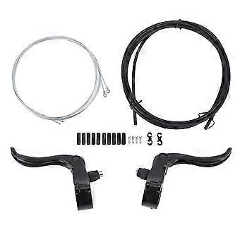 Bike Brake Cable Set Bicycle Shifter Cable Housing Kit with Brake Levers End Cap S Shaped Clip compatible with Mountain Road Bike BL329T