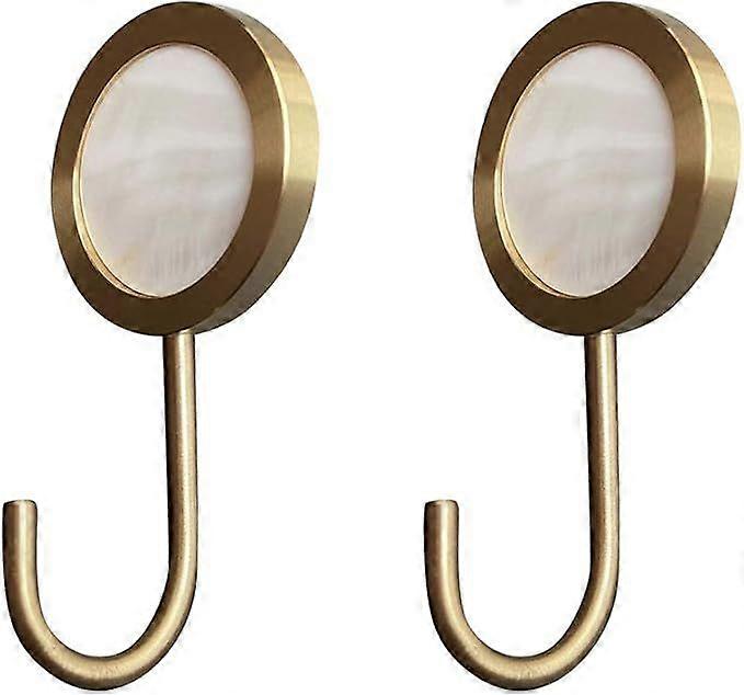 Decorative wall hook in solid brass, self-adhesive wall hook without holes [MI]