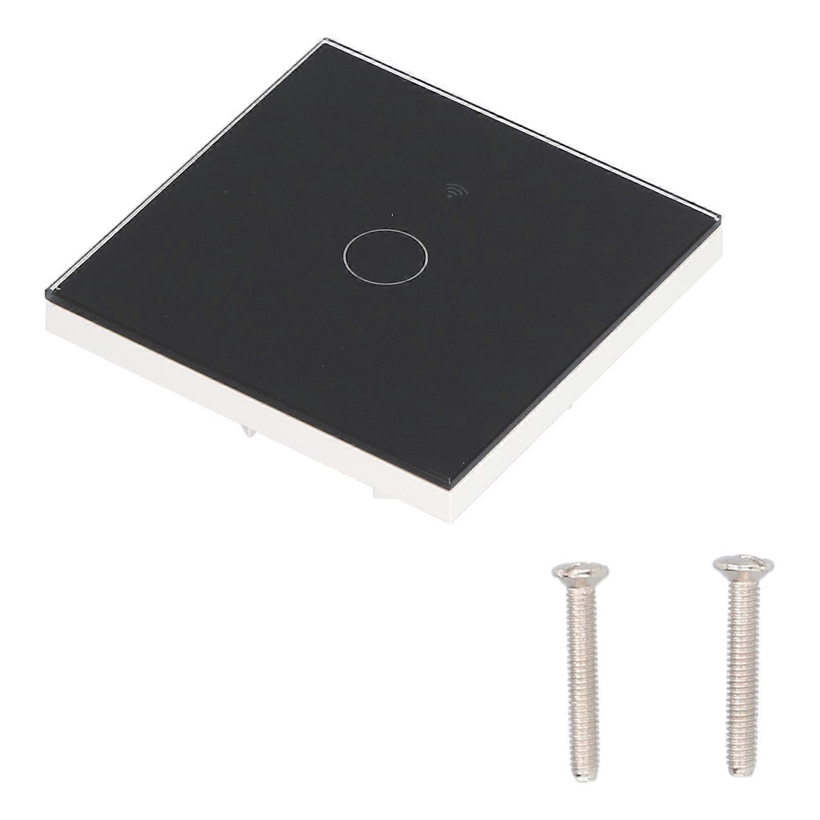 SingleGang Touch Switch for Tuya Zigbee Intelligent Remote Light Switch Plate with Backlight(Black )