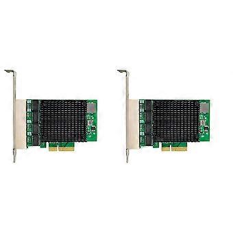 2X PCIE X4 2.5G Gigabit Network Card RTL8125B 4 Port Ethernet Network Card Desktop Server Network Card