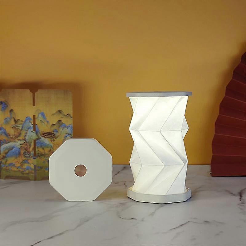 Mini Foldable Rotating Paper LED Lantern Night Light