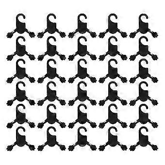 Black Plastic Pet Clothes Hanger for Hanging 30Pcs Pet Clothing Accessories