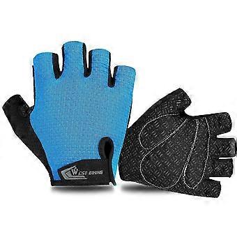 Luvas de bicicleta ciclismo respirável luvas de dedo curto antiderrapante luvas de meio dedo equipamento de equitação de mountain bike