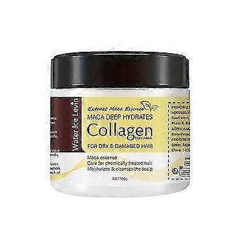 Masque capillaire au collagène, à l'huile de maca et d'avocat - Soin réparateur intense pour cheveux secs et abîmés - Hydrate, lisse et nourrit - Après-shampoing anti-frisottis