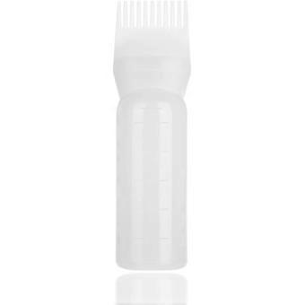 Hair Smear Bottle (White), Hair Dye Comb Applicator Essential Hair Dyeing Tools Root Comb Applicator Hair Dye Bottle