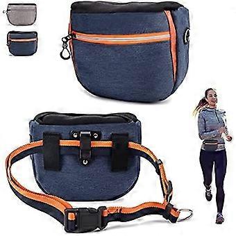 YOITEA Dog Treat Pouch for Training, 4 Ways to Wear Automatic Closure Dog Treats Bag with Adjustable Waist Belt, Detachable Built-in Poop Bag Holder S