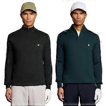 Lyle & Scott Mens 1874 Quarter Zip Jumper Breathable Golf Sweater