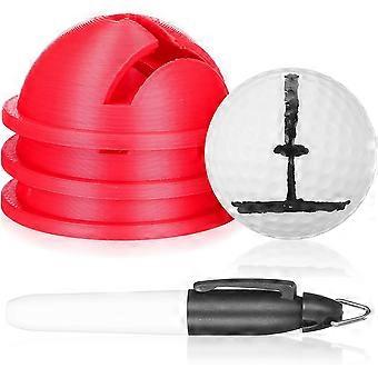 Golf Ball Alignment Tool 4 Pack - Precision Putting Line Marker Stencil for Accurate Stroke Guide and Consistent Putter Alignment - Lightweight Portab