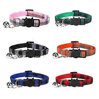 Pet collar with bell, bow and safety buckle