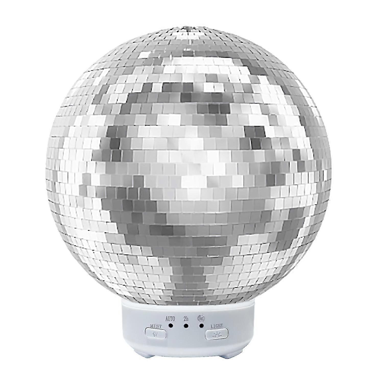 Rotating Disco Ball Diffuser,glass Essential Oil Diffuser W/7 Led Light Colors