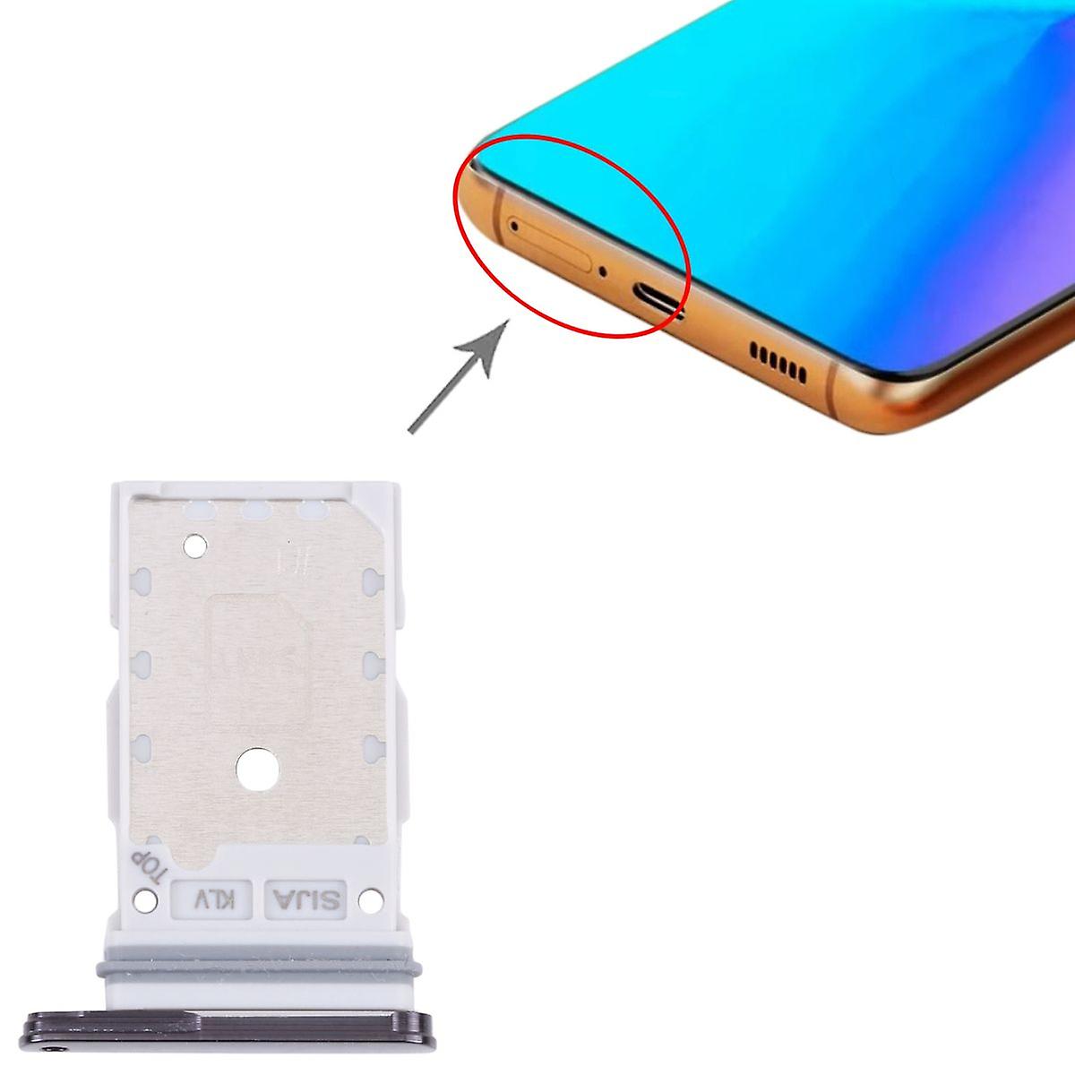 Dual Sim Card Holder Adapter for Samsung Galaxy S22 / S22 Plus Spare Part Accessories Black
