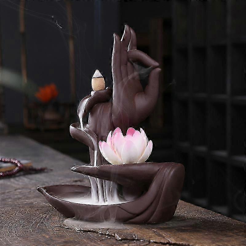 Buddha waterfall incense burner