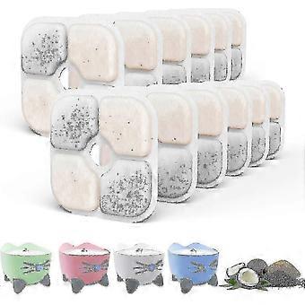 12 Filters geschikt voor Catit Pixi Cat Fountain - Vangt Bont, Vuil op & Verbetert Waterkwaliteit-jc