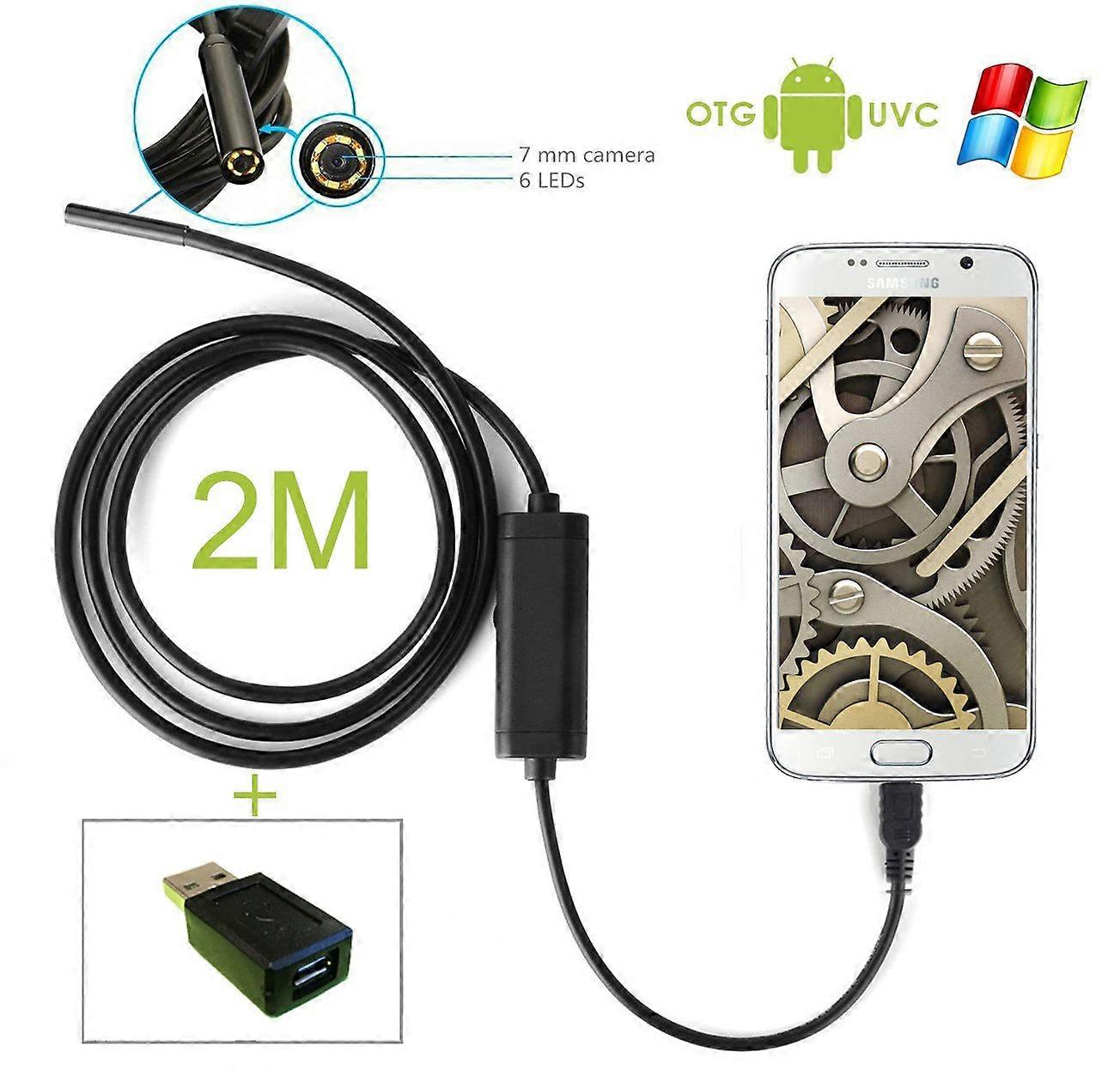 Endoscope Camera Blocked Drain Ear Inspection Waterproof 2m For Android Windows