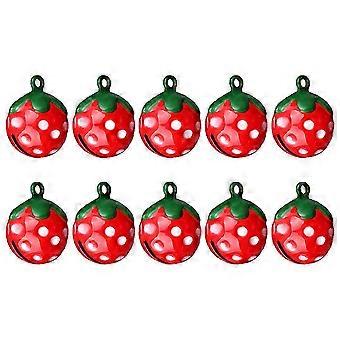ZKHJ-10 Pcs Collar Puppy Strawberry Shape Pet Bells Cat Bell Dog Collar Bell Bell Dogs Ring Dog Bell