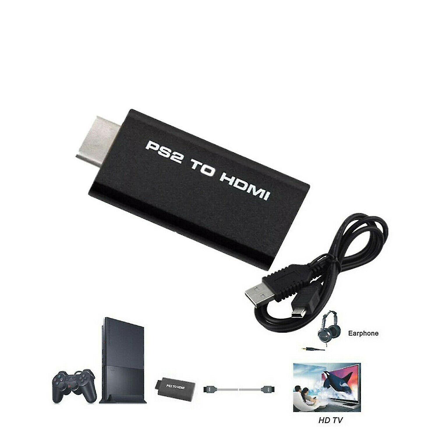 Adaptateur de convertisseur vidéo Ps2 vers Hdmi avec sortie audio 3,5 mm pour moniteur Hdtv