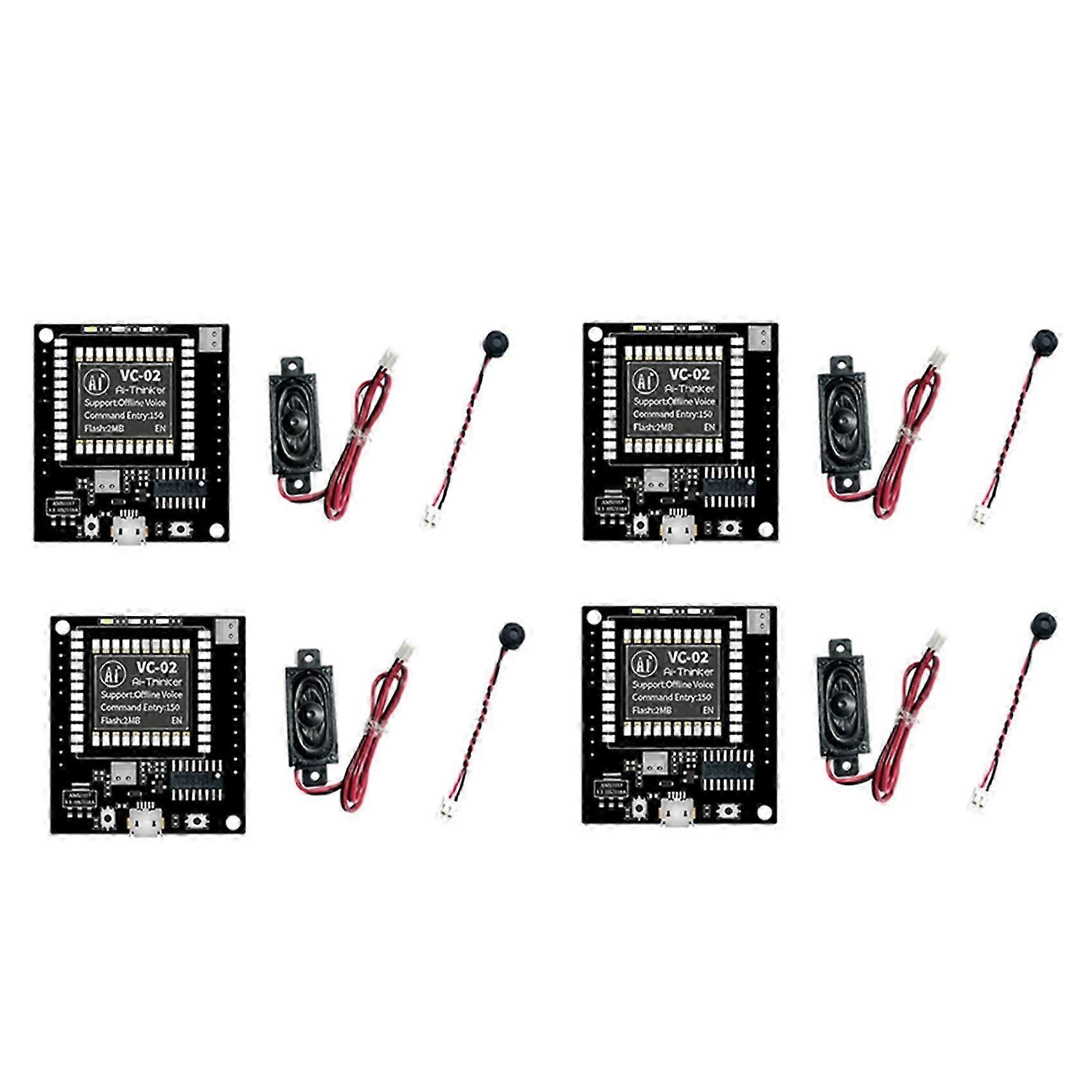 4X VC-02-Kit AI Intelligent Offline Voice Recognition Control Module Development Board