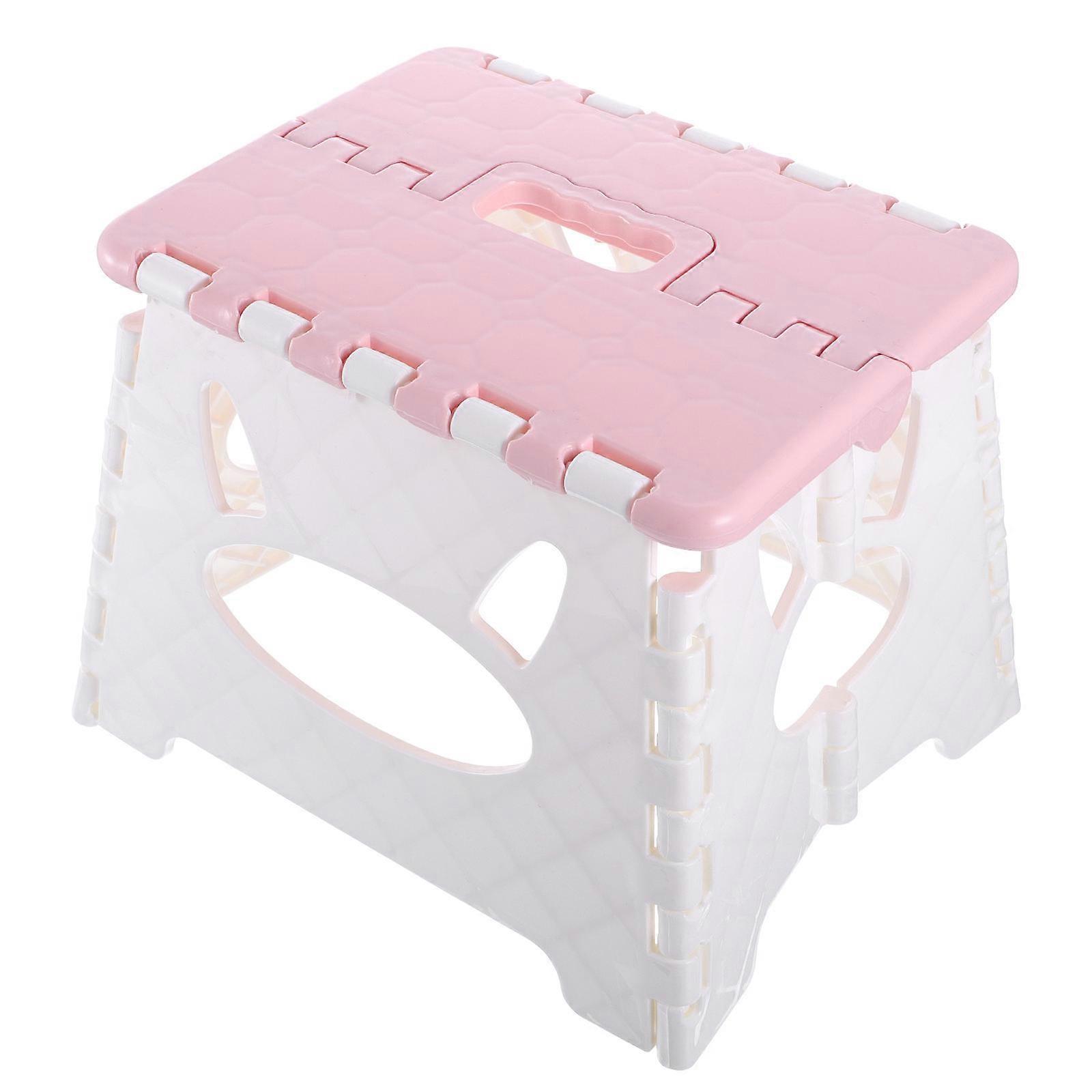1pc Portable Plastic Folding Stool Kitchen Stool Lovely Folding Step Stool