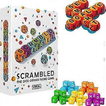 Scrambled Dice Word Game – Rechtschreibwettbewerb für die ganze Familie – Schnelles Brettspiel für 1–5 Spieler