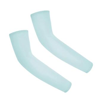 Kids UV Protection Arm Sleeves Light Blue Compression Cooling Cover for Boys Girls Outdoor Sports