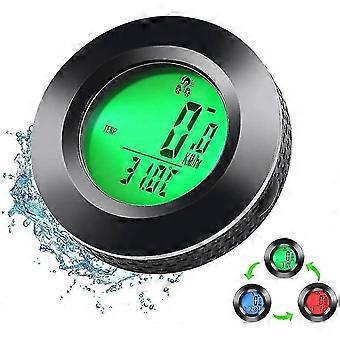 Wireless Bike Computer, Wireless Waterproof Bike Computer, Speedometer With 3 Colors Backlight, Lcd Odometer