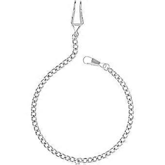 Metal Classic Silver Plated Pocket Watch Chain key Chain,35CM Length