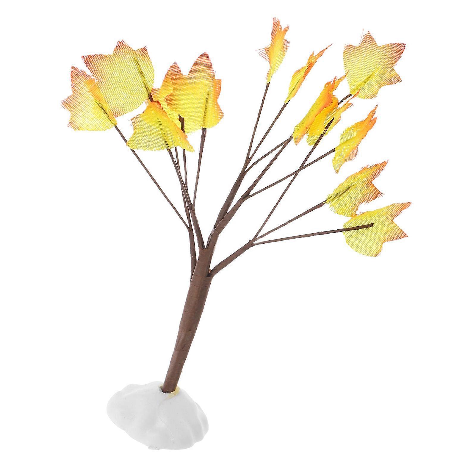 Miniature Fall Centerpieces for Table with 5Pcs Artificial Maple Trees