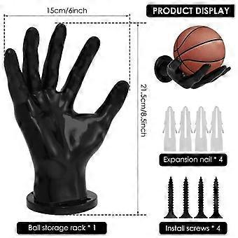 Suporte de parede criativo em formato de mão para bolas de basquete, resistente e ideal para exibir bolas em quartos de adolescentes e salas de ginástica.