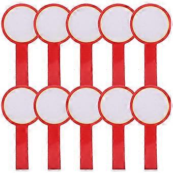 10pcs Blank Answer Paddle Handheld Dry Erase Writable Scoreboard