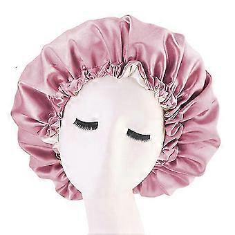 3Er Pack Satin Seide Haube Schlafkappe Extra Large Jumbo Tag und Nacht Cap Hut Salon Bonnet Kopf Haar abdeckungen Chemo Caps mit elastischem Weitband für Frauen L