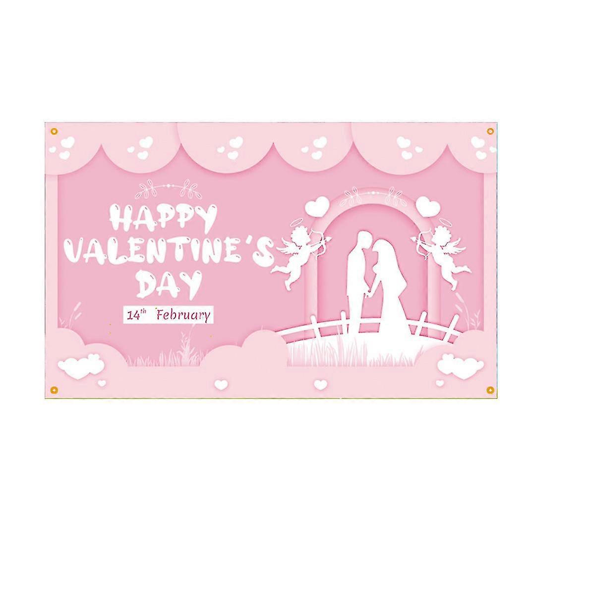 Waterproof Romantic Heart Fabric Backdrop