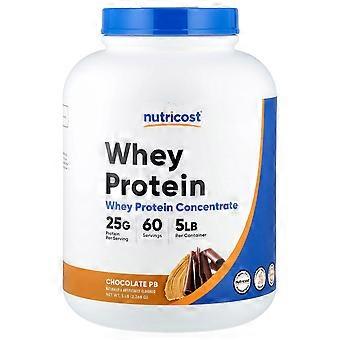 Nutricost, Molkenproteinkonzentrat, Schokoladen-Erdnussbutter, 5 lb (2.268 g)