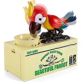 Pet Parrot Coin Munching Piggy Ban, Automatic Money Bank for Kids, Electronic ATM Savings Box, Birthday Christmas Hot Gift