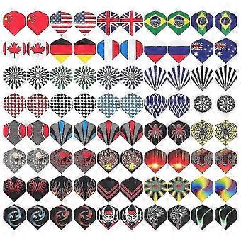 80 Pcs Dart Flights Replacements Stems Tails Decked Plastic Accessories FCY