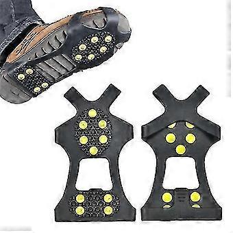 Anti Slip Shoe Grips with 10 Steel Studs TPE Snow Ice Cleats for Winter Outdoor Walking Unisex