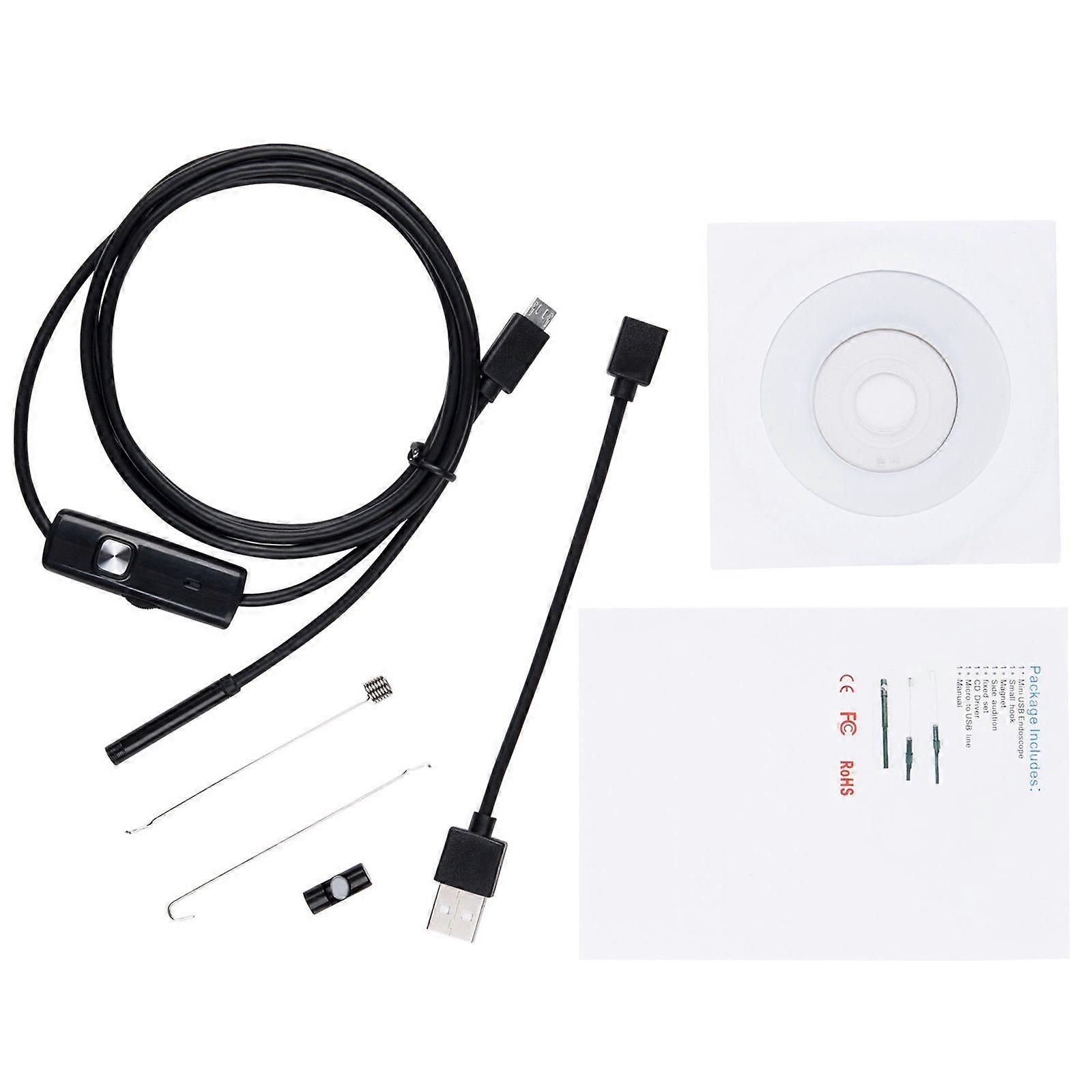 Type C Borescope Usb Inspection Camera Hd,6 Adjustable Led Light