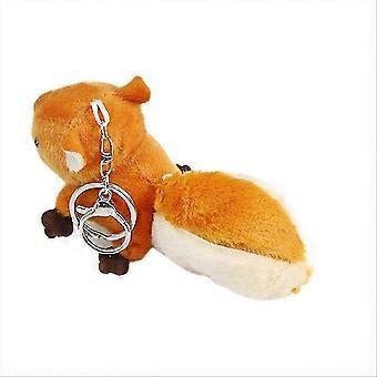 Cute Mini Squirrel Plush Toy Doll Pendant Decoration Keychain Keyring Backpack Oversized Tail Squirr_aa