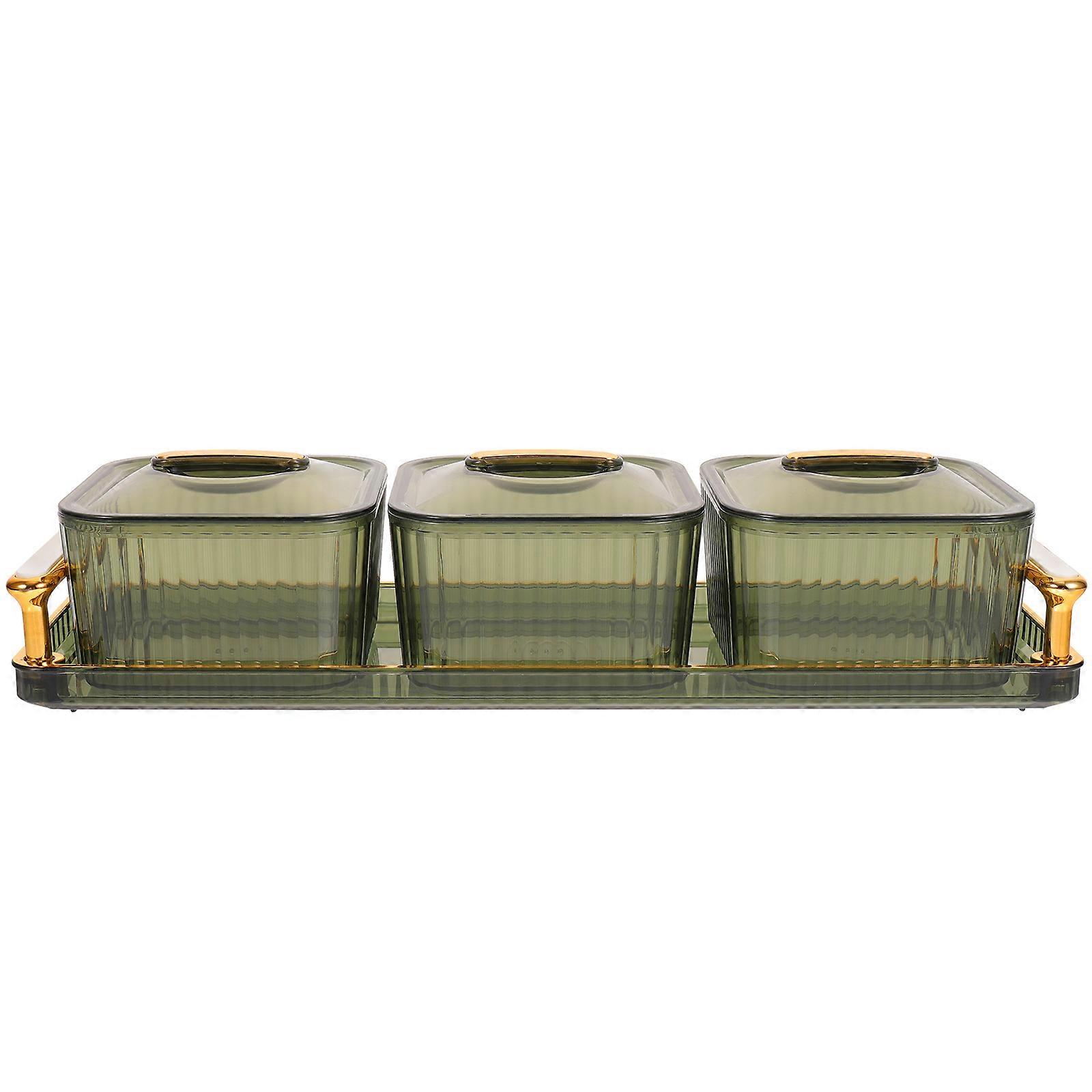 Home Candy Box Serving Tray for Snacks 1Set Green