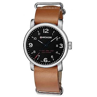 Urban hipster Swiss Quartz Analog Man Watch with Cowhide Bracelet 01.1041.136