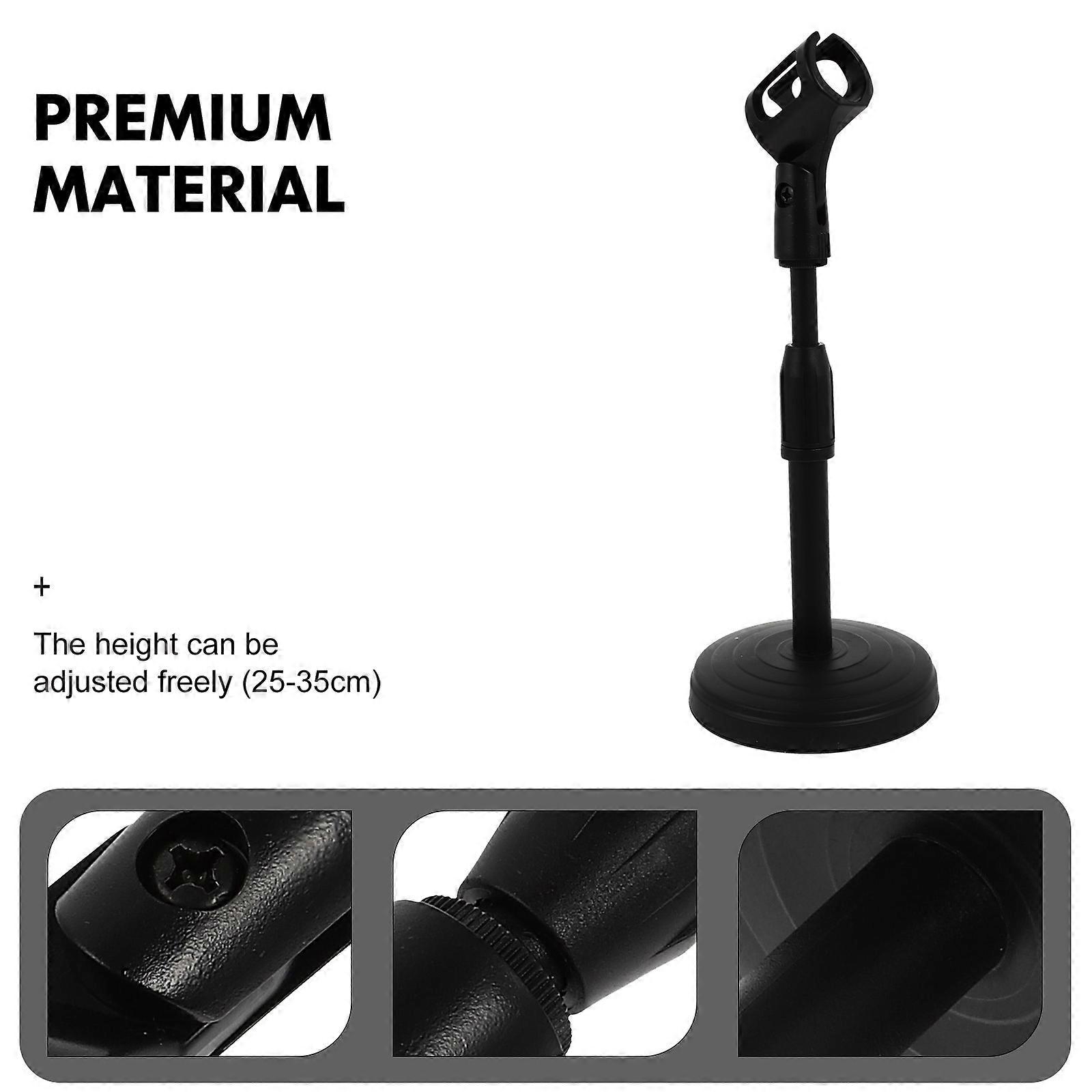 1Pcs Microphone Stand for Desktop Use Universal Mic Storage Black